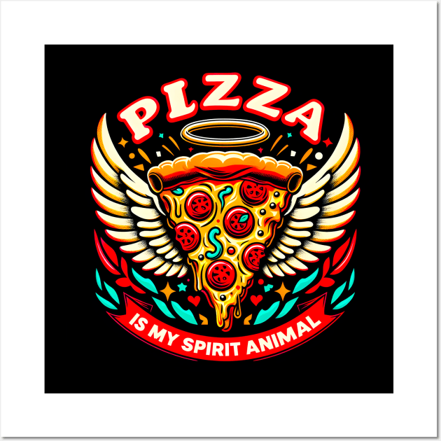 My Pizza Is my Spirit Animal Funny pizza lover Wall Art by T-shirt US